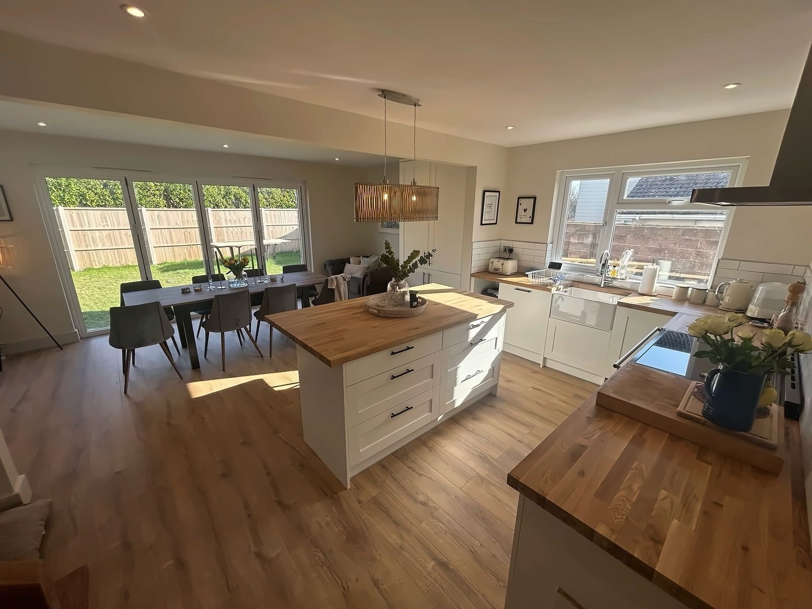 Rochemont open-plan kitchen and dining area, Jersey